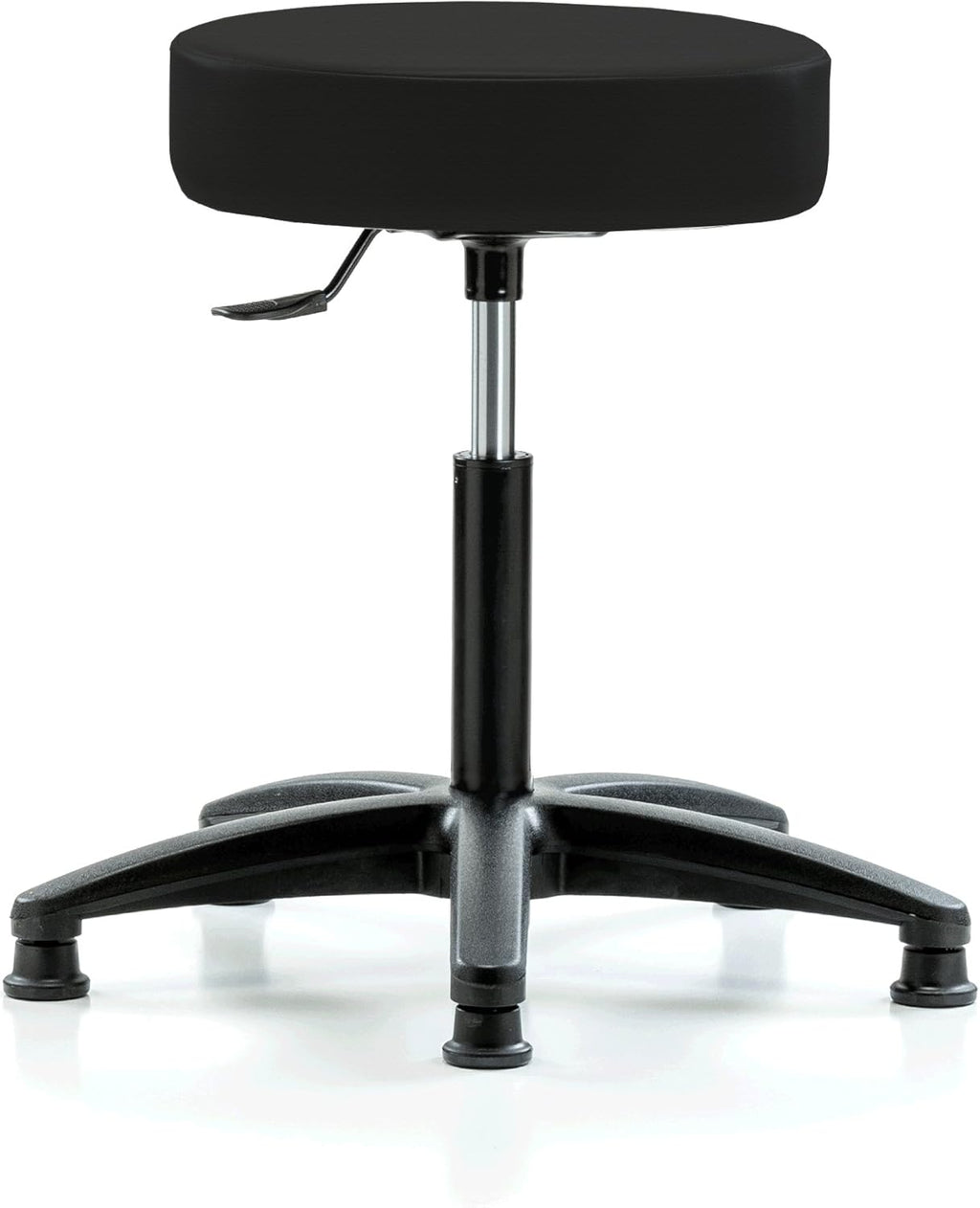 Black Fabric Height Adjustable Swivel Stool V847559