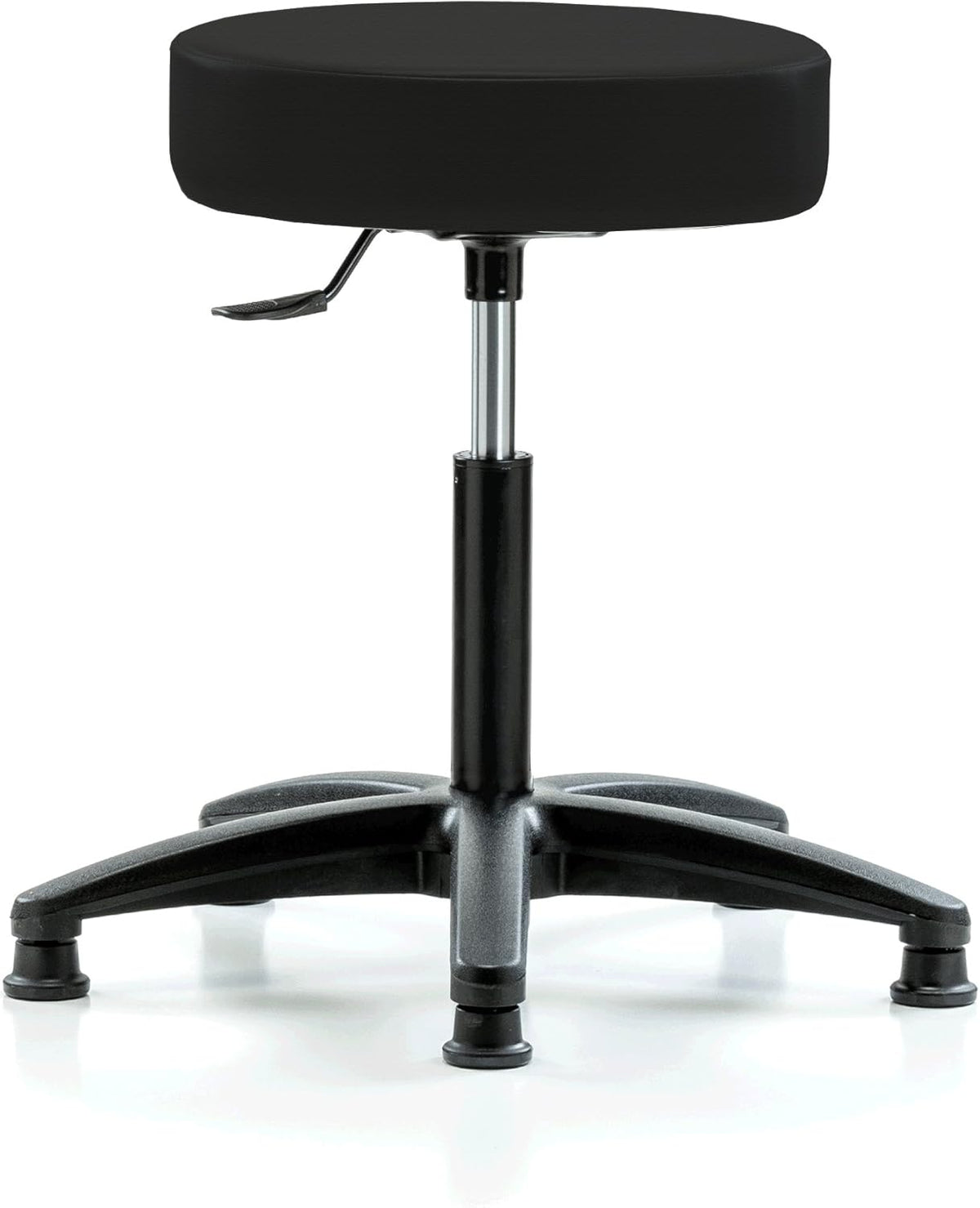 Black Fabric Height Adjustable Swivel Stool V847559