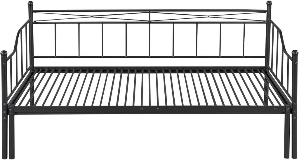 Metal Daybed with Trundle, Twin Size Daybed Frame N8448
