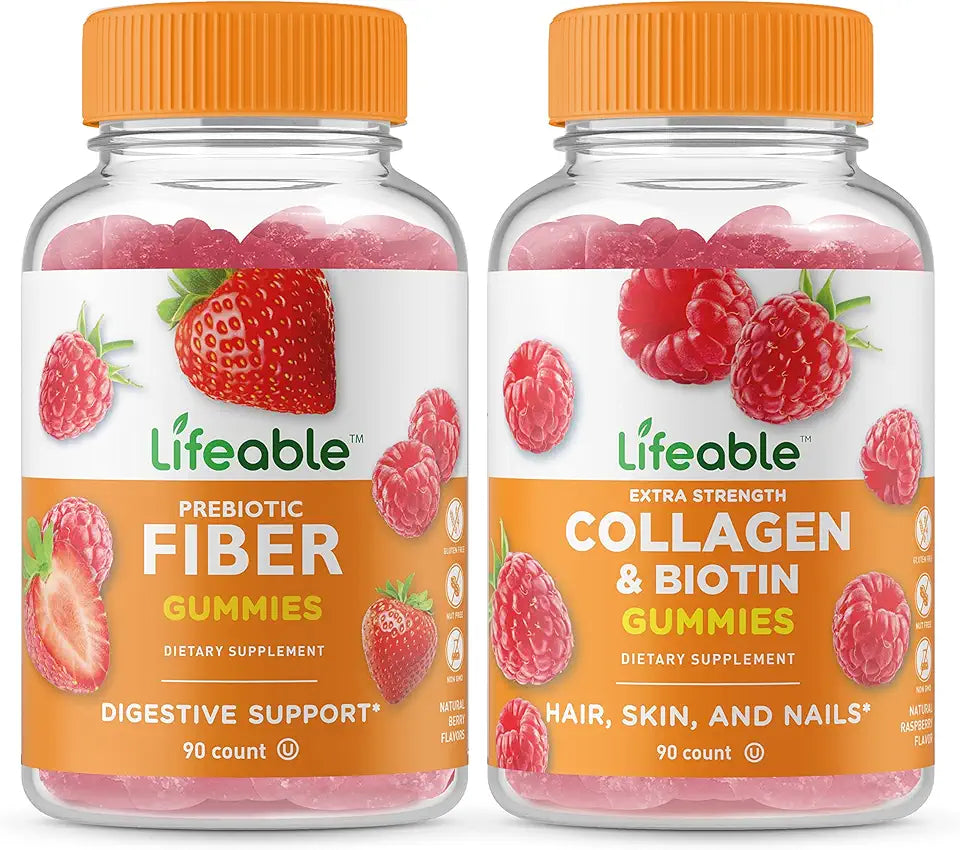 Prebiotic Fiber Collagen Biotin Gummies Supplement F4844
