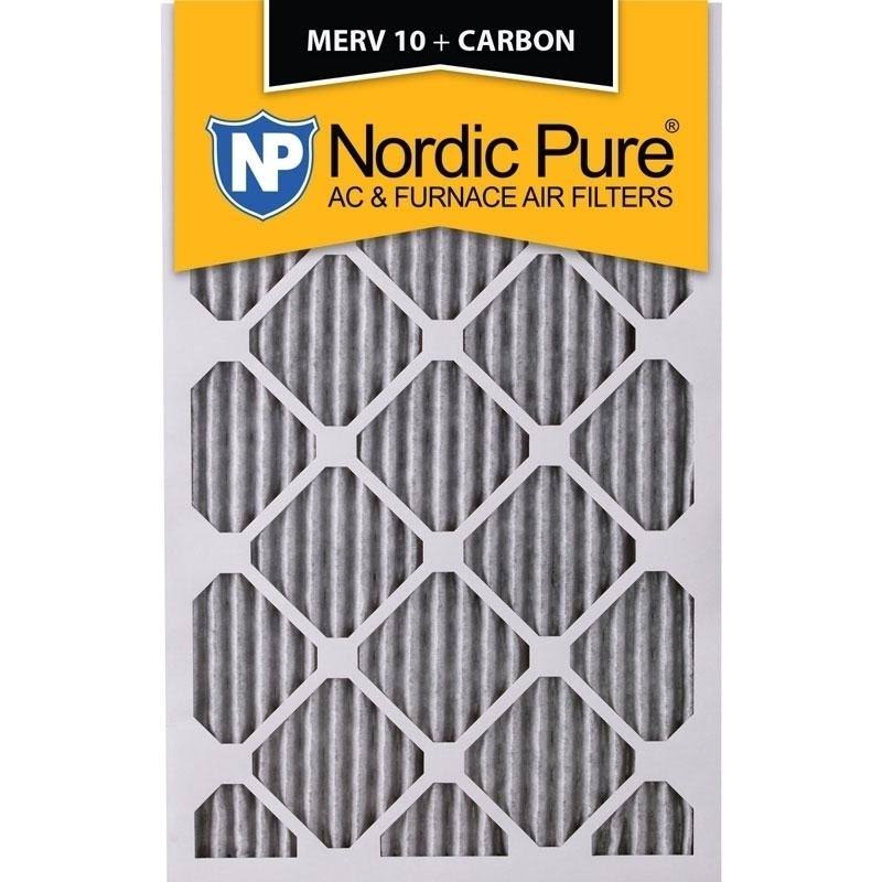 14x24x1 Pleated MERV 10 Carbon AC Furnace Filters Qty 6 B1365