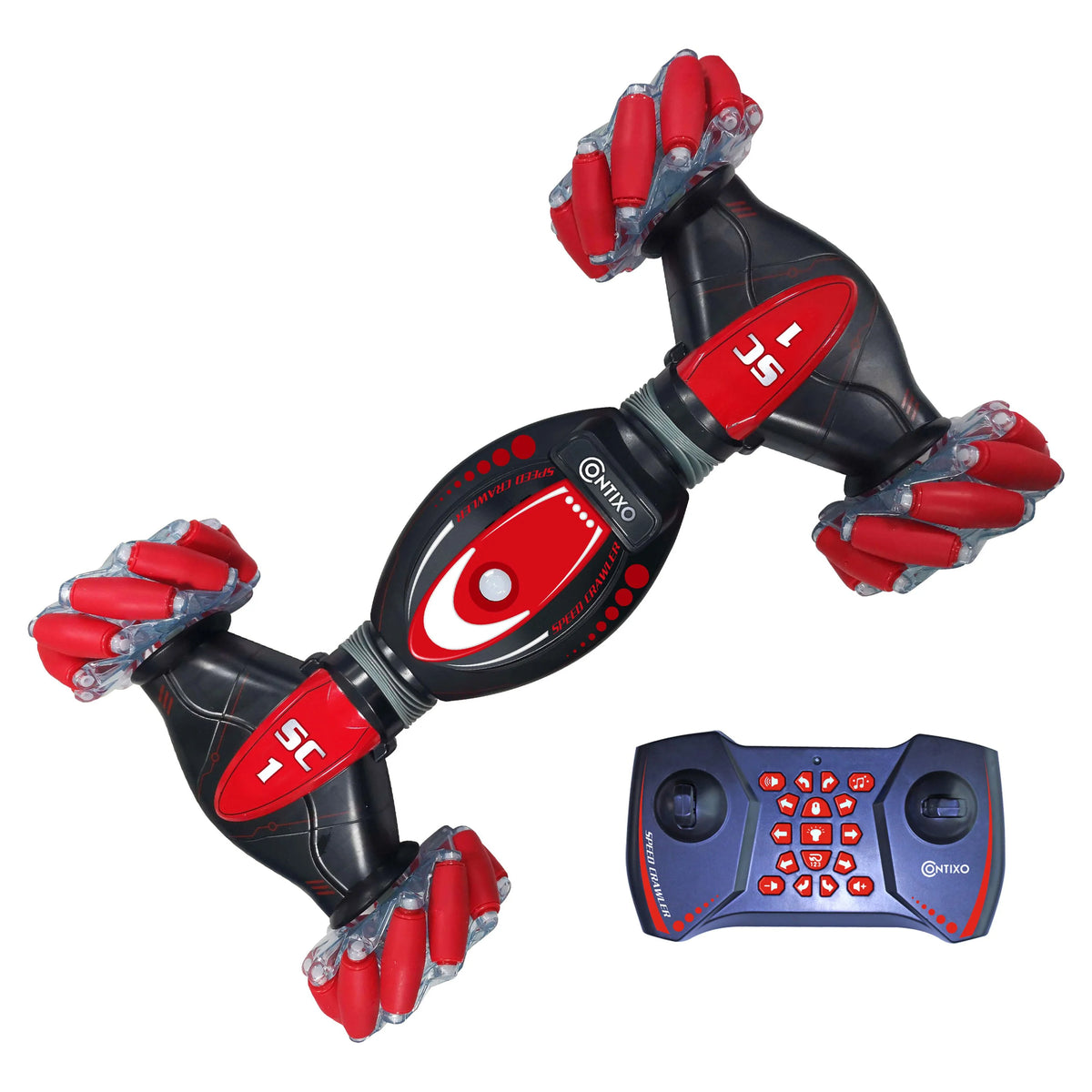 Red 4WD 2.4GHz Remote Control Stunt Car Y383
