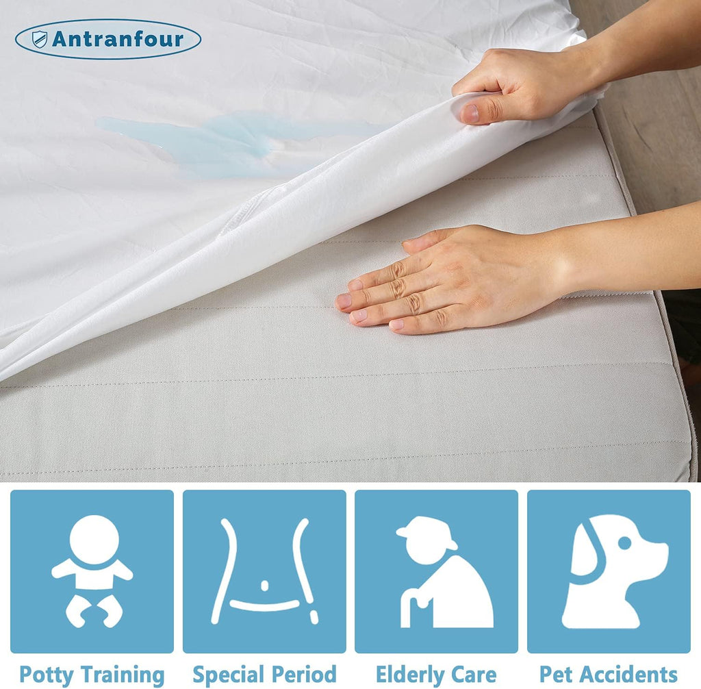 Non Woven Fabric Mattress Protector Queen Size Pack of 2 A7273