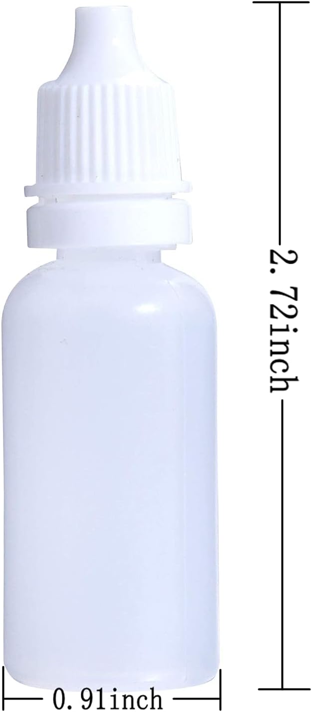 15ml Plastic Dropper Bottle with Childproof Cap, Pack of 2 T7335