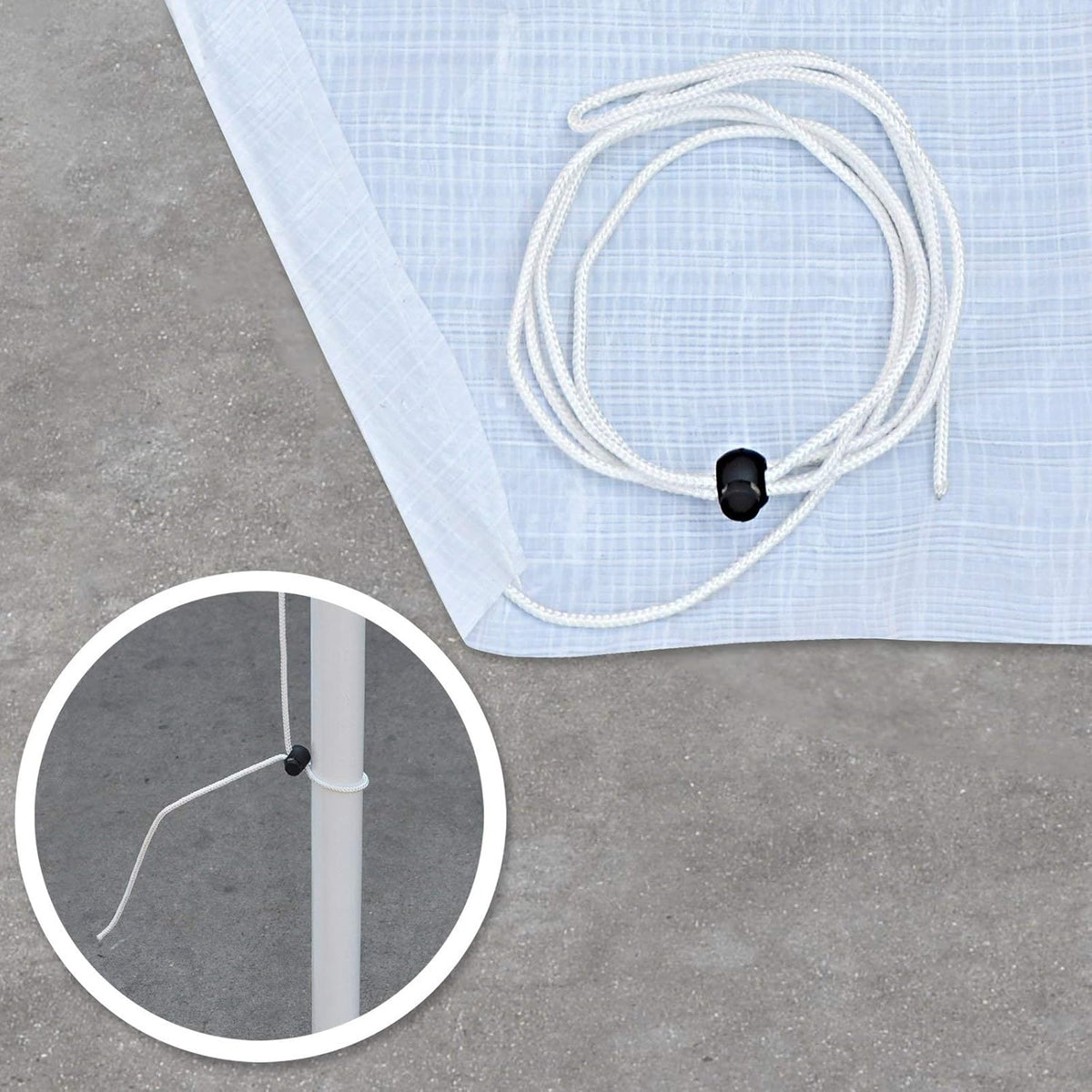 10'x20' Carport Replacement Canopy Cover with Ball Bungees W273752