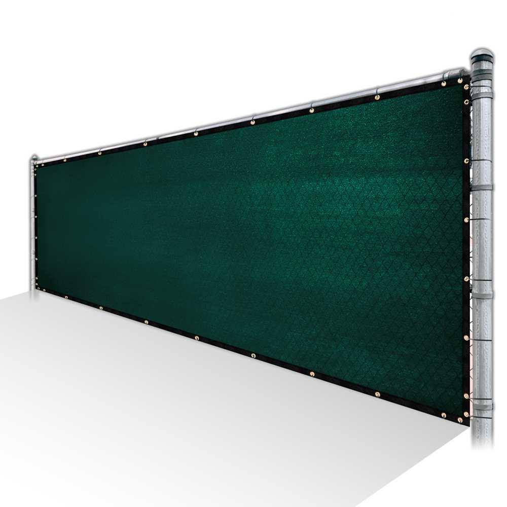 Green Privacy Fence Screen HDPE Mesh Windscreen with Reinforced Grommets J632