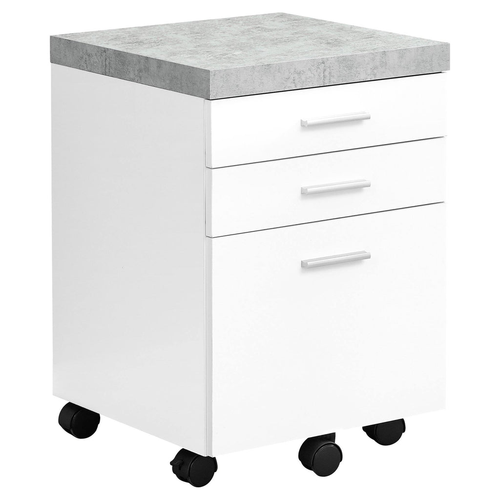 Natural Black 3 Drawers Particle Board Filing Cabinet Y17439