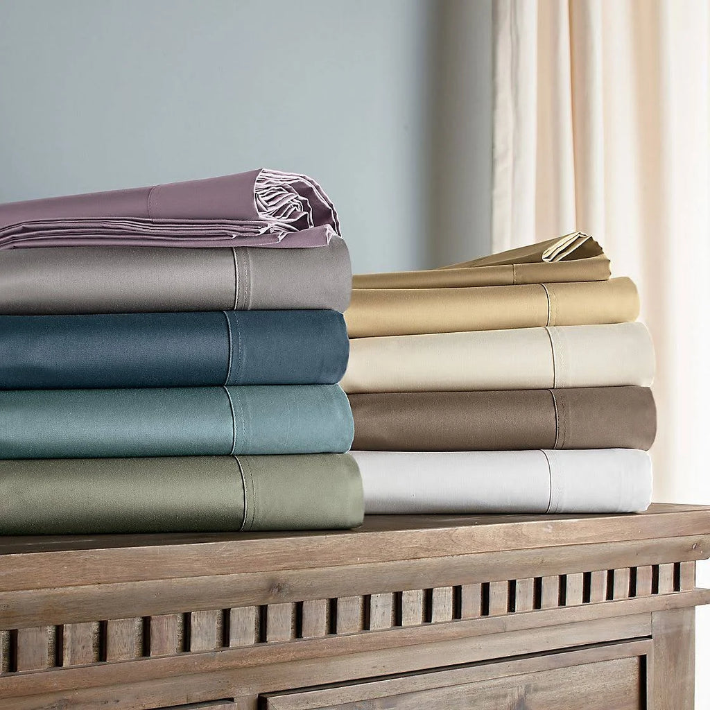 Supima Cotton Sateen Deep Pocket Flat Sheet California King U5764