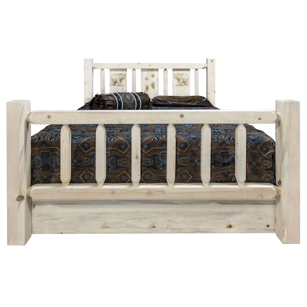 Solid Wood Twin Storage Bed H9527