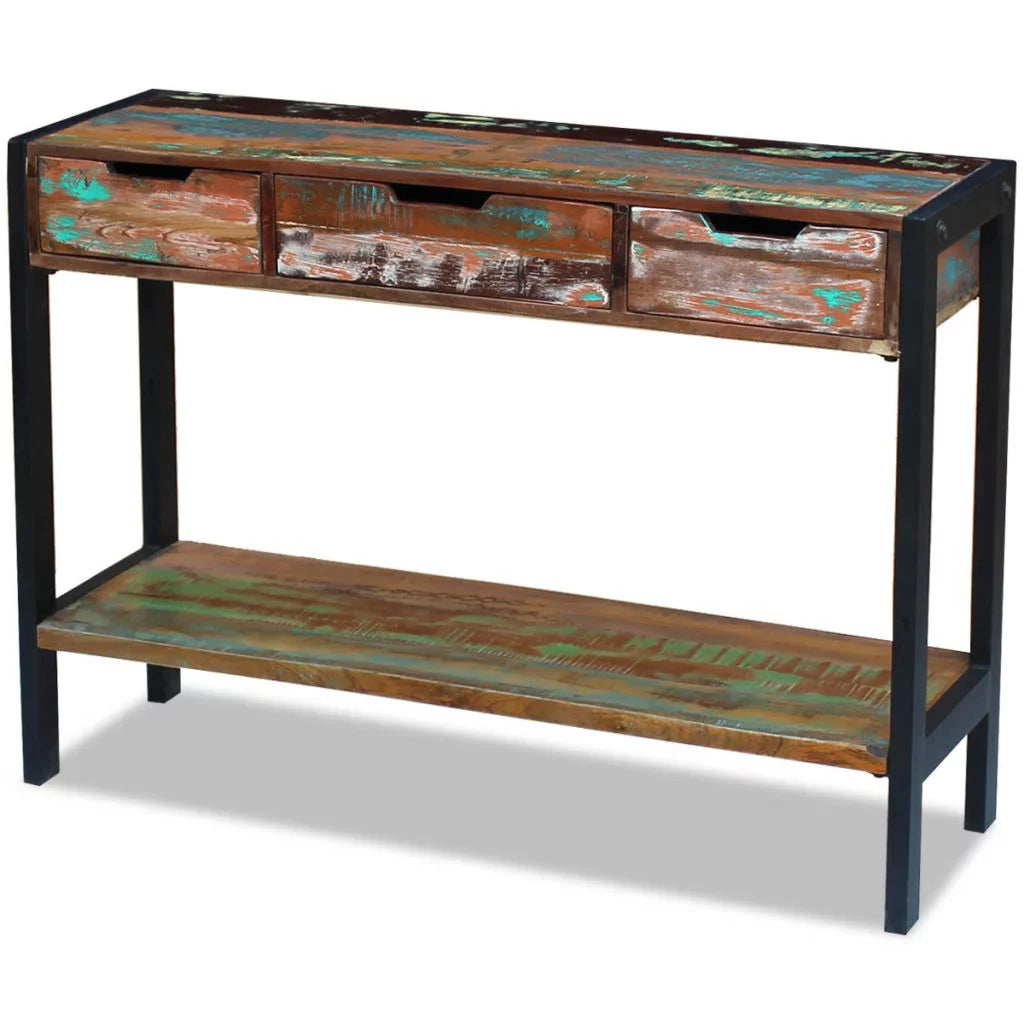 Sideboard 3 Drawers Solid Reclaimed Wood T779571