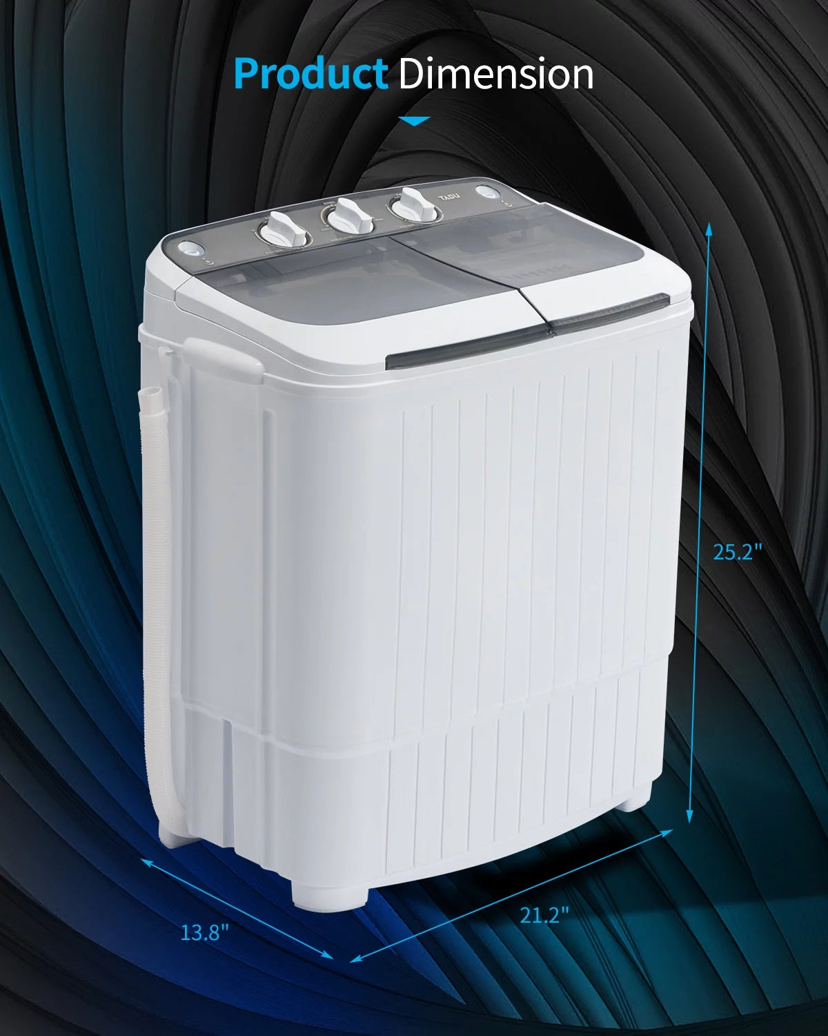 16.5lbs Portable Twin Tub Washing Machine J155
