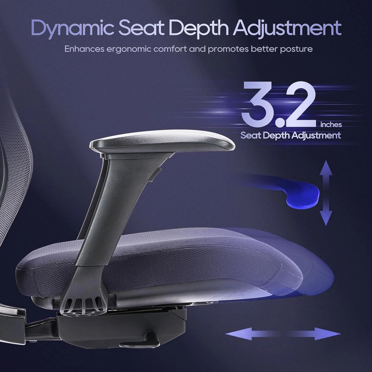 Ergonomic Mesh Office Chair with 4D Armrests Grey V784607