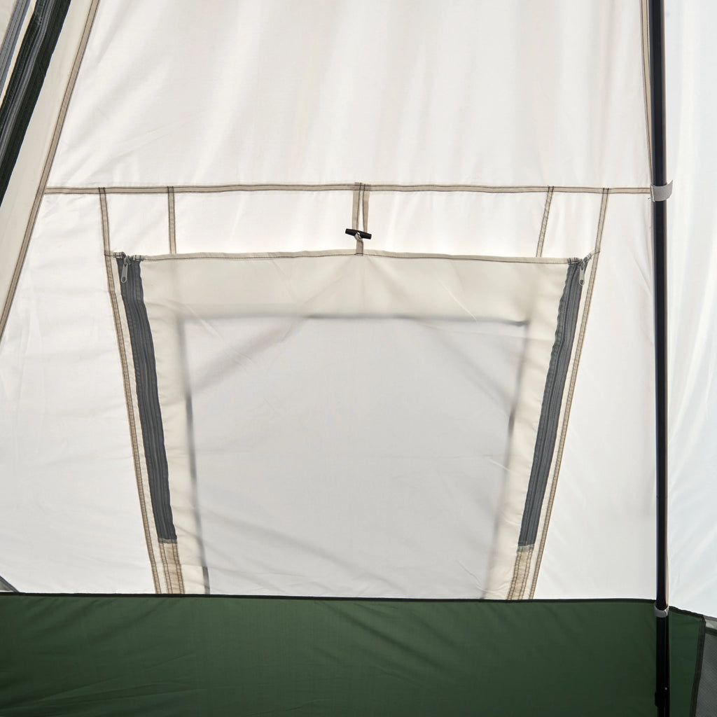 7-Person 1-Room Teepee Tent with Vented Rear Window, Green M8697