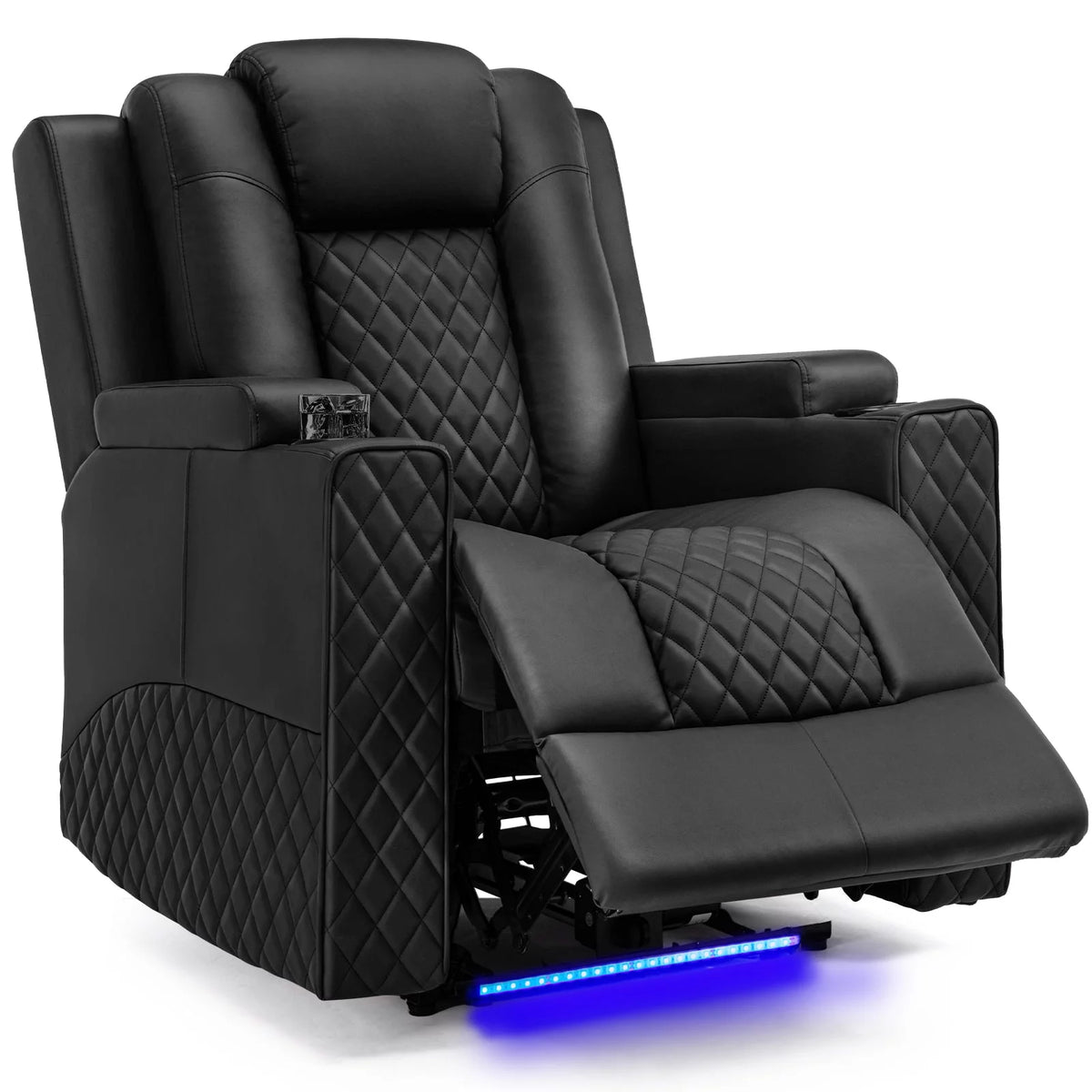Black PU Leather Massage Recliner Chair H13478