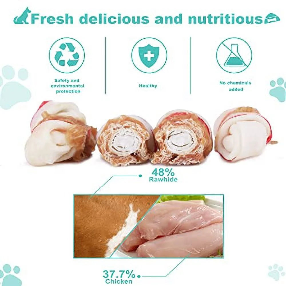 Chicken Wrapped Bone Dog Treats 2.5" 1lb A503987