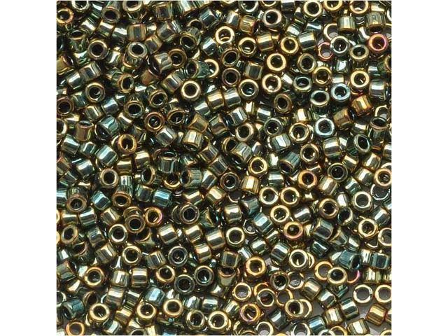 11/0 Metallic Green Bronze Seed Beads K47407