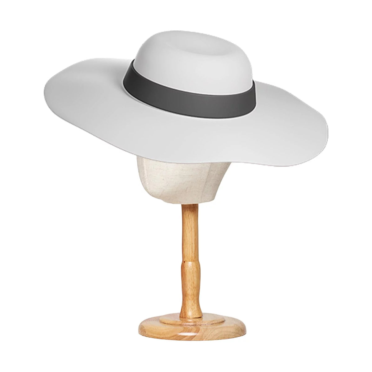 Portable Hat Display Holder with Wood Base 39cm U774