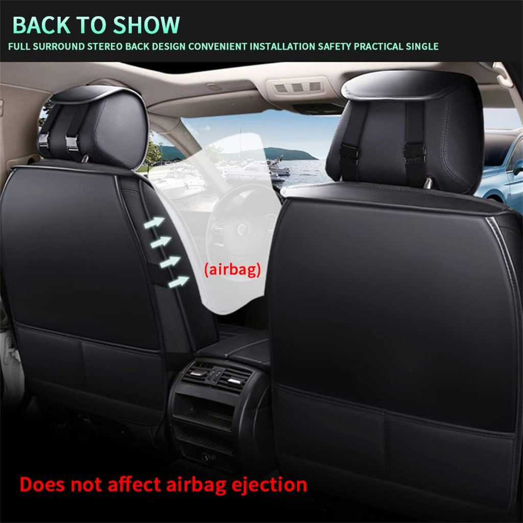 Car Seat Covers 5-Seat Black Blue N2784