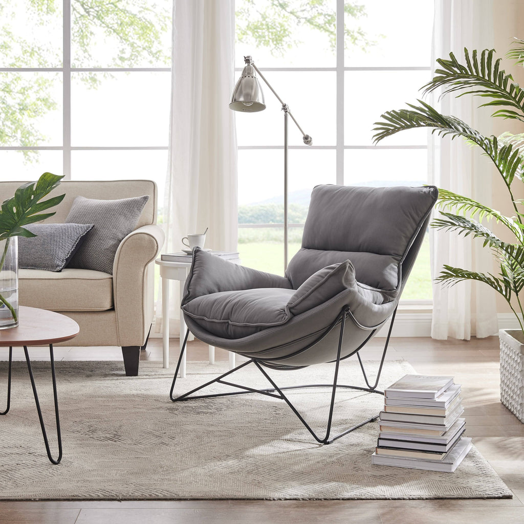 Orange Accent Chaise Chair U14817