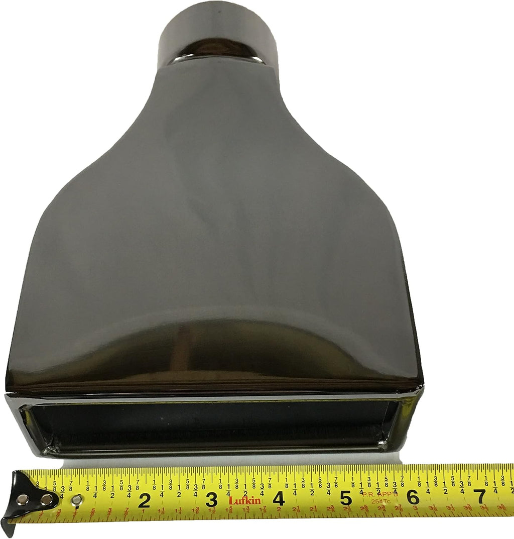 2.50" Inlet 2.25" Outlet Stainless Black Chrome Exhaust Tip Pack of 2 E222