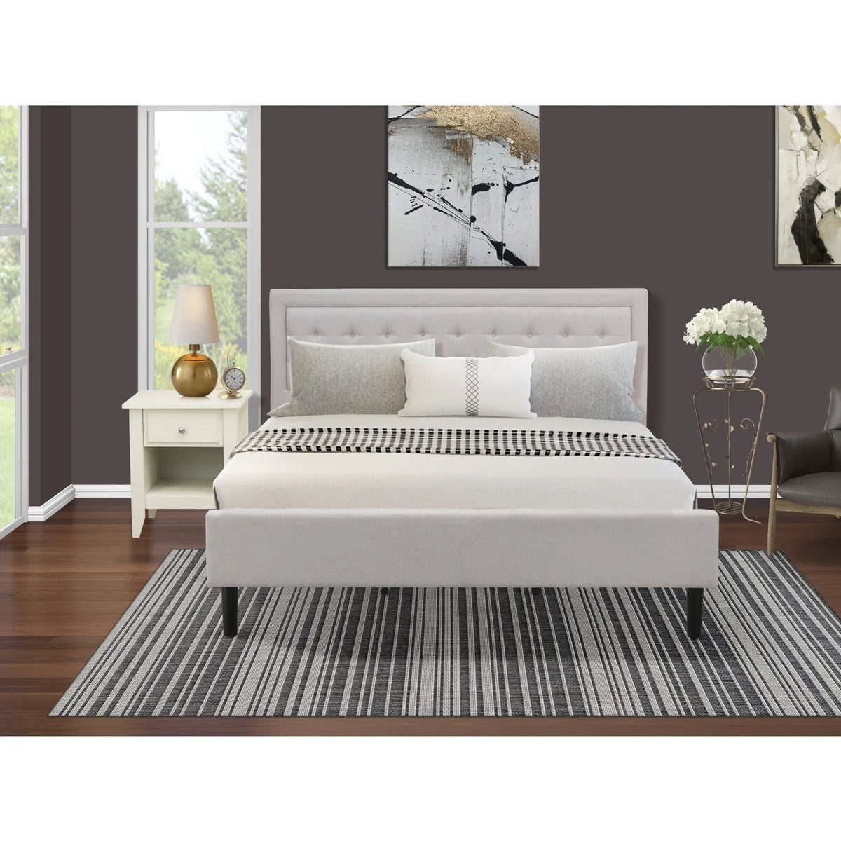2-piece Wood Platform King Bedroom Set B6234