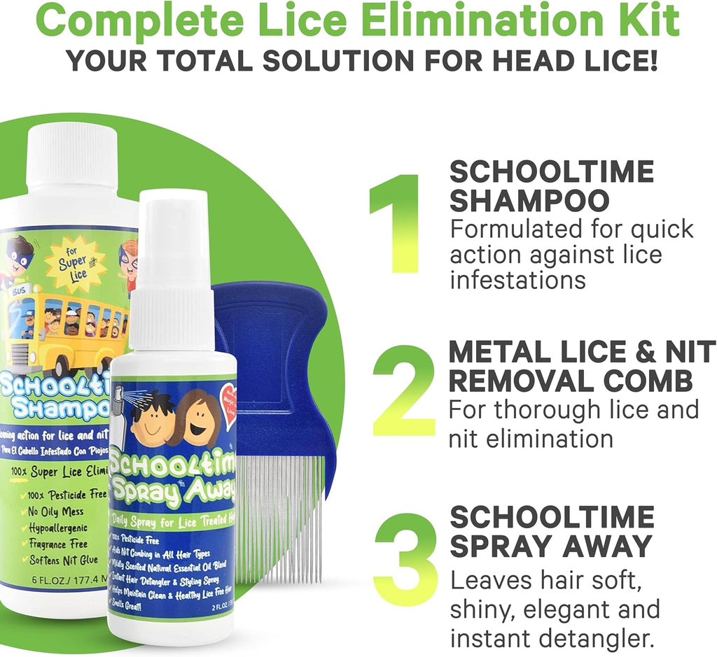 6 oz Shampoo, 2 oz Spray Away with Stainless Steel Comb W41706