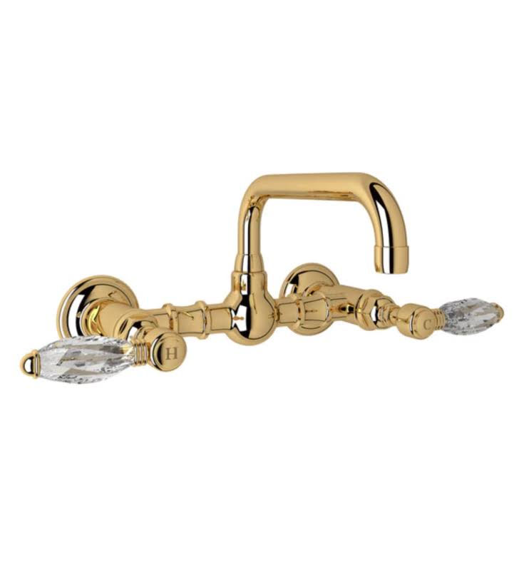 Polished Nickel Wall Mount Bridge Lavatory Faucet V843628