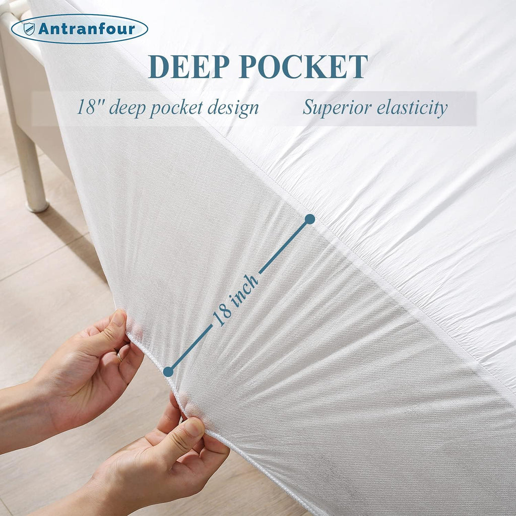 Non Woven Fabric Mattress Protector Queen Size Pack of 2 A7273