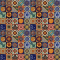 100 Hand Painted Talavera Mexican Tiles 2x2 Z662