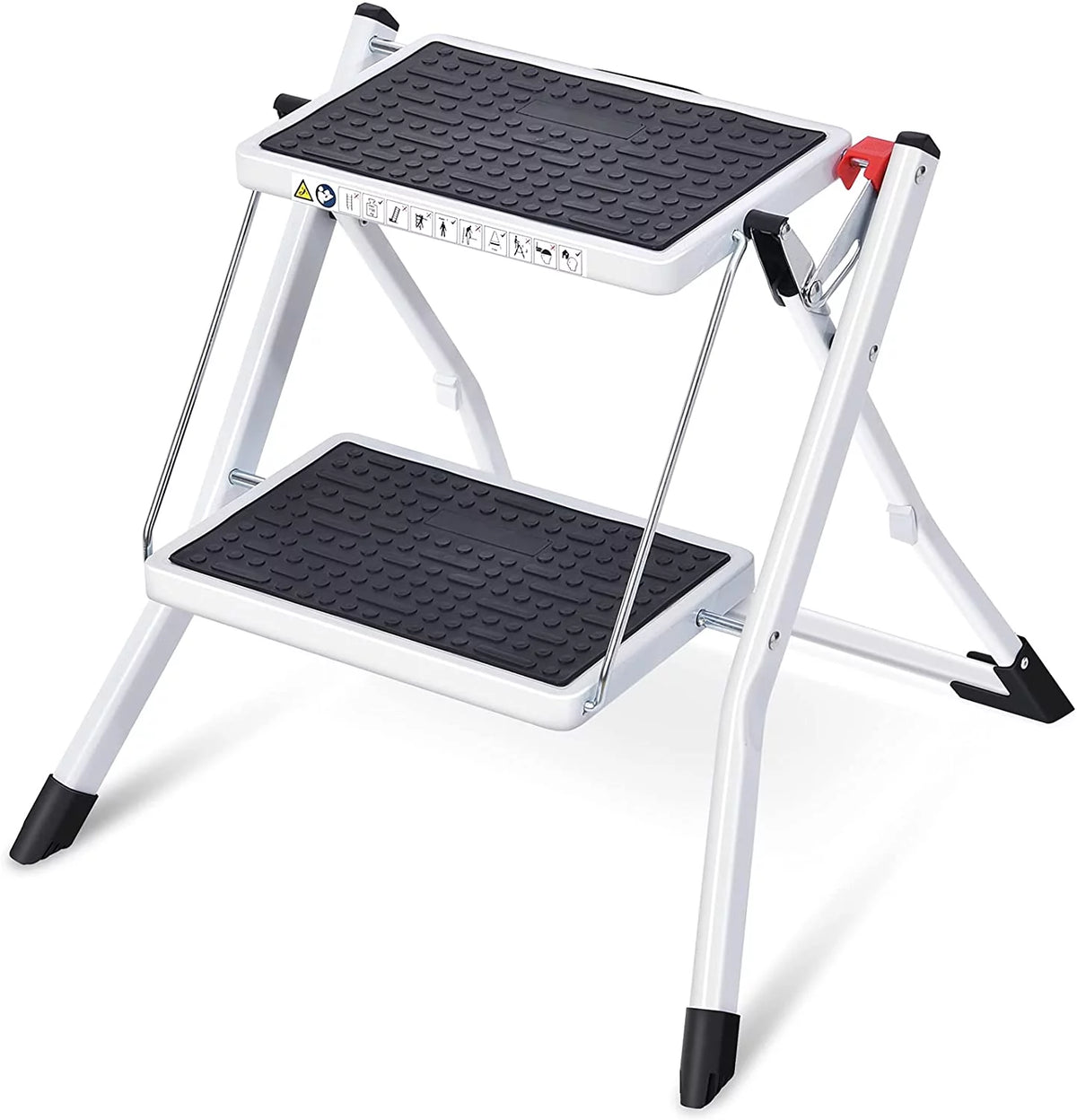 2 Step Folding Non-Slip Ladder 330Lbs Capacity Q9888