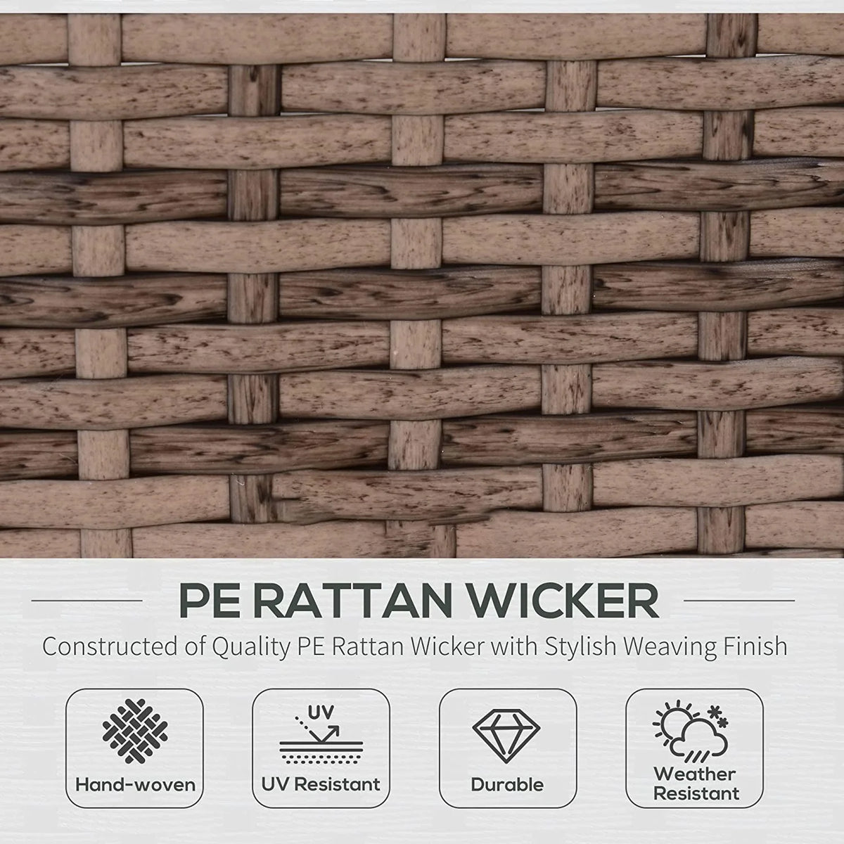 7pc Gray Wicker Patio Furniture K709