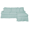 Ocean Blue Sofa with Chaise Slip Cover Only G5178