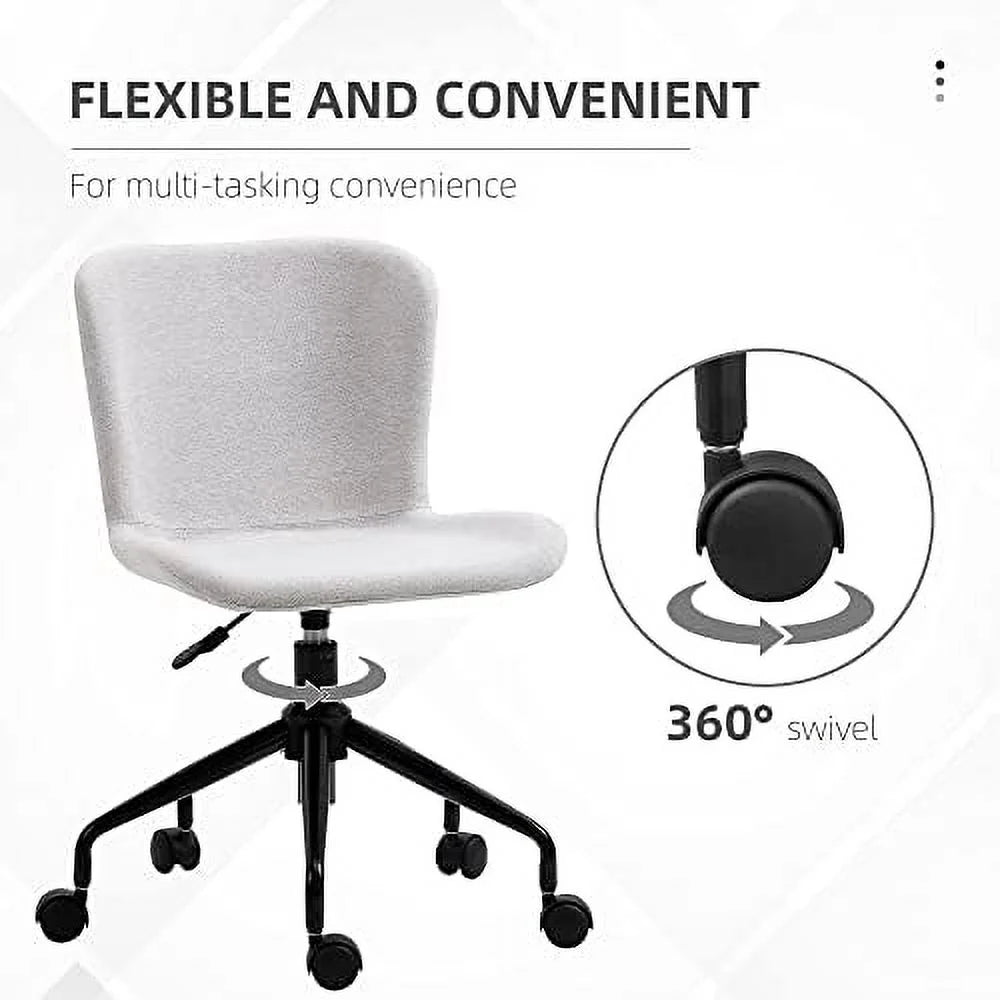 Light Gray Swivel Task Chair with Adjustable Height R7213
