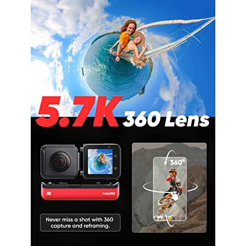 Waterproof 4K 60fps Action Camera & 5.7K 360 Camera with Interchangeable Lenses J134