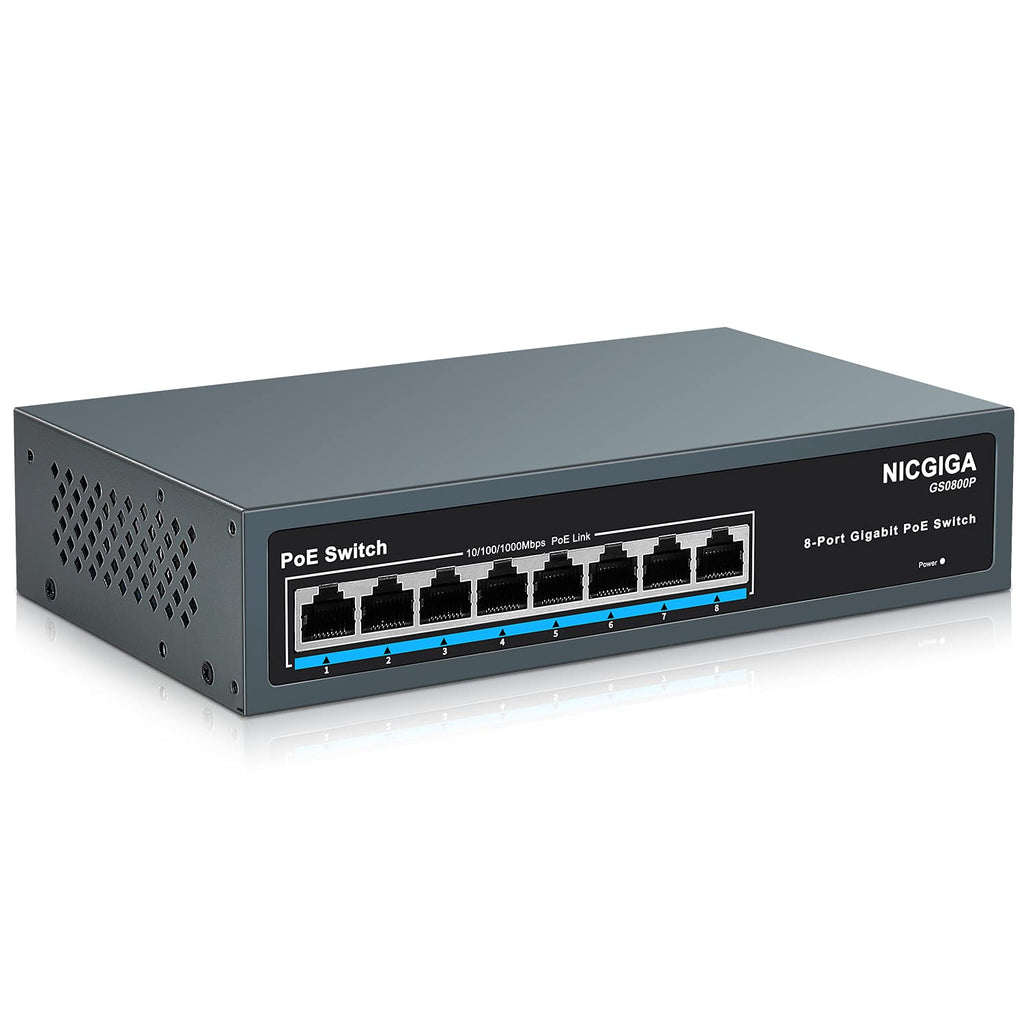 26 Port PoE Switch with 24 Ports 10/100Mbps PoE+@400W, 2 Gigabit Uplink Ports, VLAN Mode, Metal Case, Rack Mount L8576