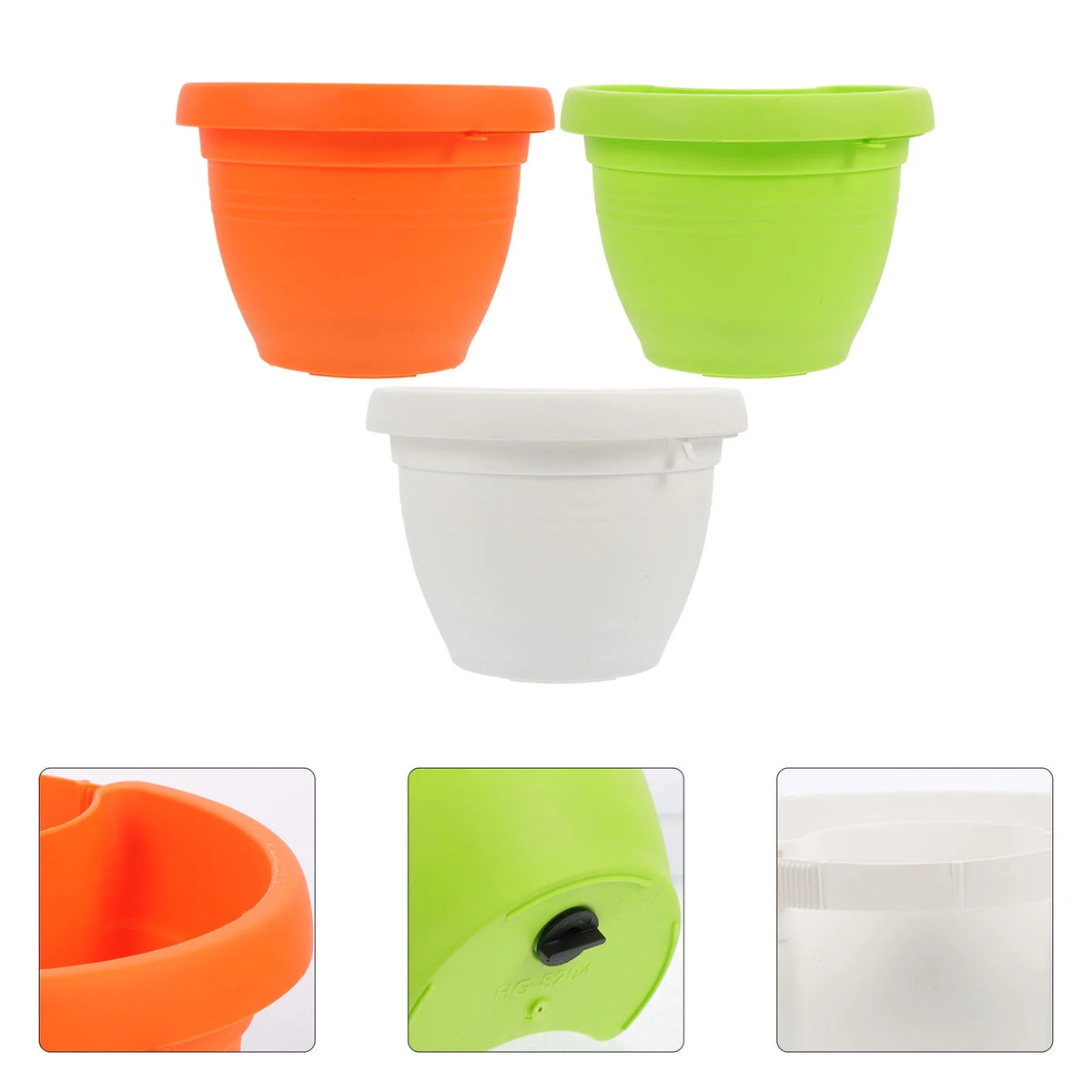3 Pcs Drain Pipe Pot Flower Pots Hanging Basket O4815