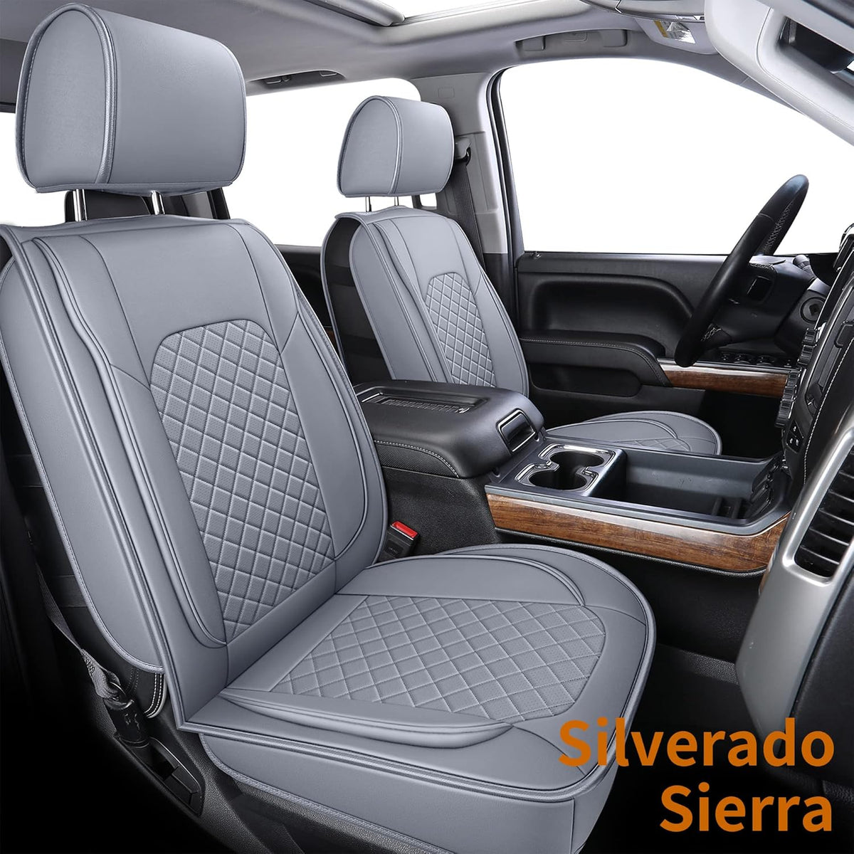 Black Faux Leather Seat Covers Full Set X260720