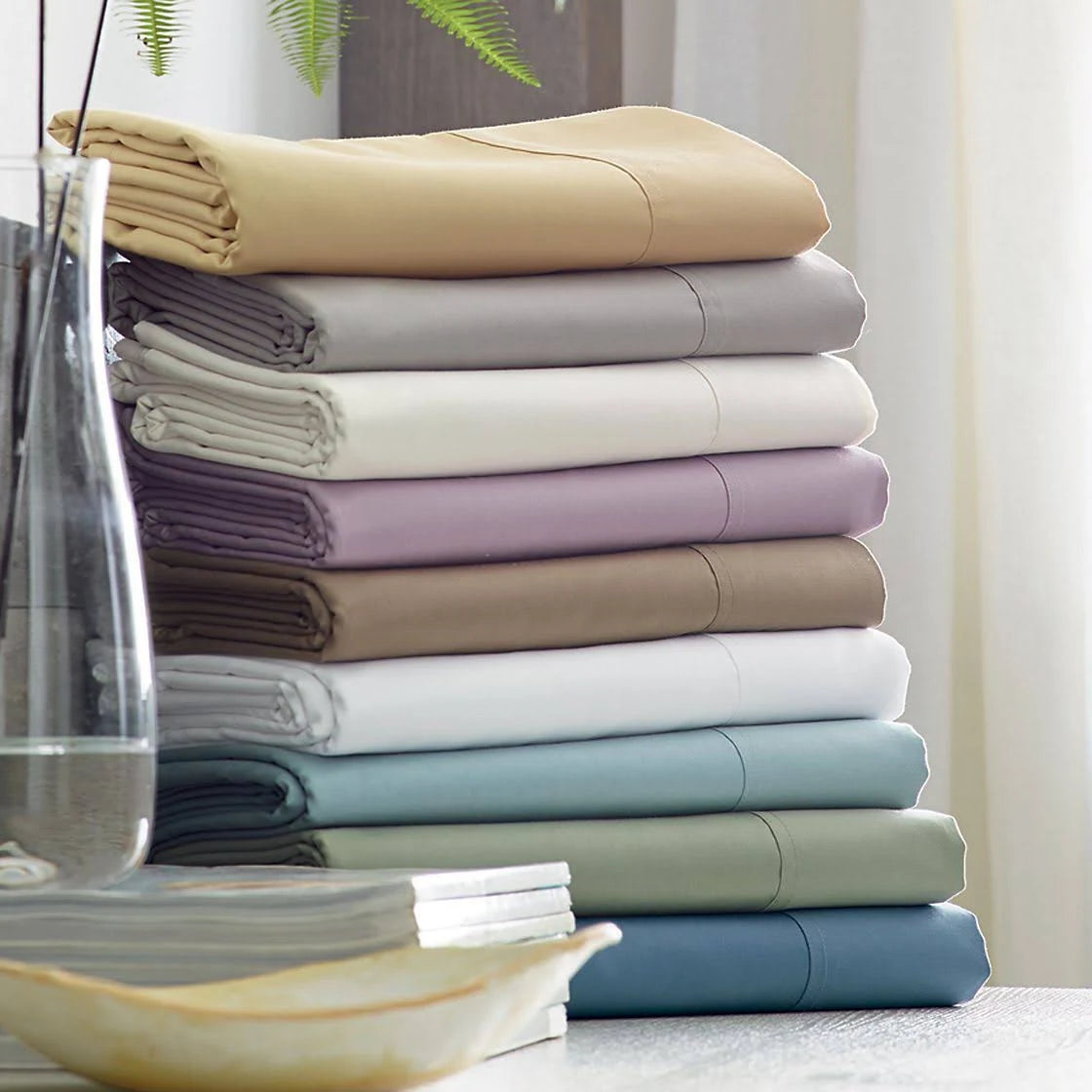 Supima Cotton Sateen Deep Pocket Flat Sheet California King U5764