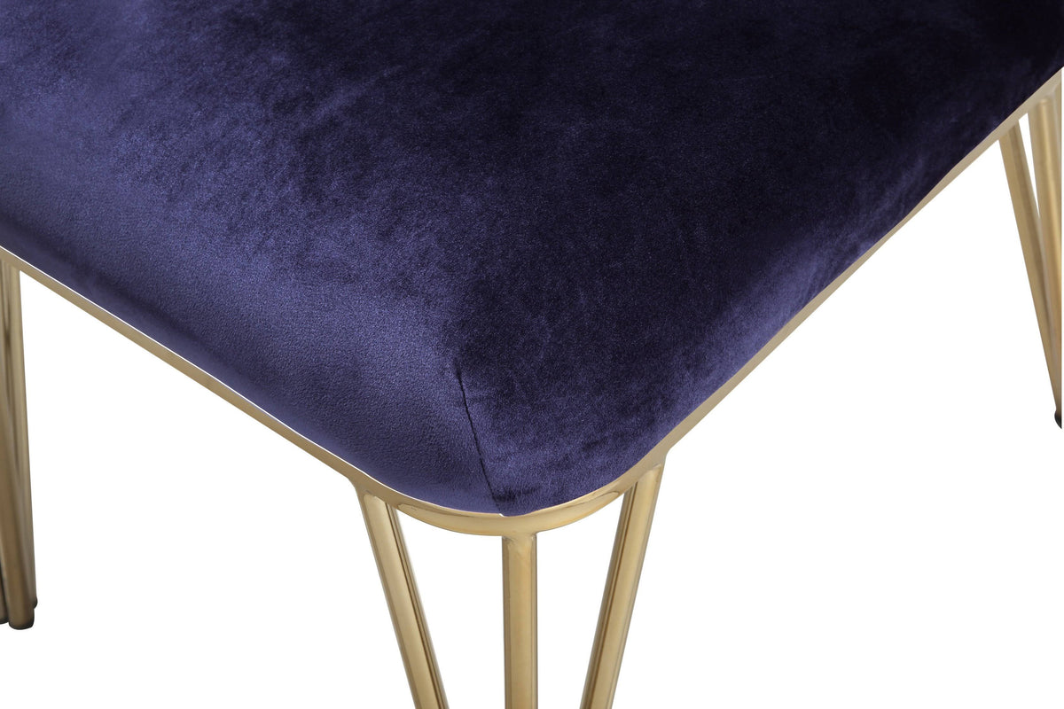 Navy Velvet Tufted Dining Chair Set of 2 P835153