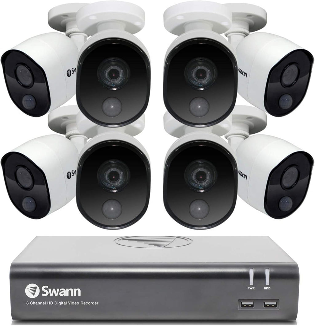 8 Channel 8 Bullet Camera 1080p HD DVR Wired CCTV System L917