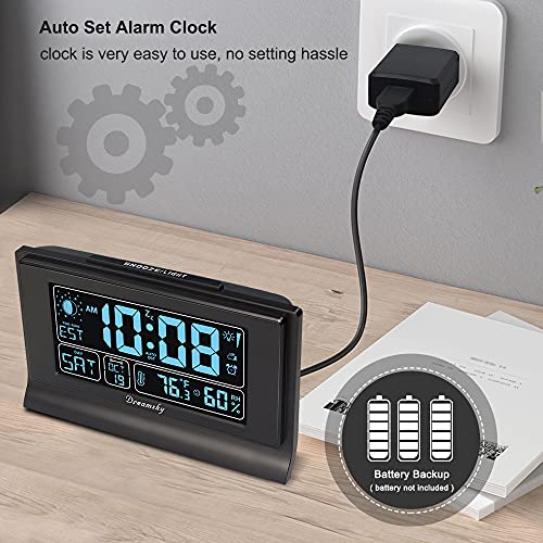 Auto Set Digital Alarm Clock with 5 Inch Large Display B62873