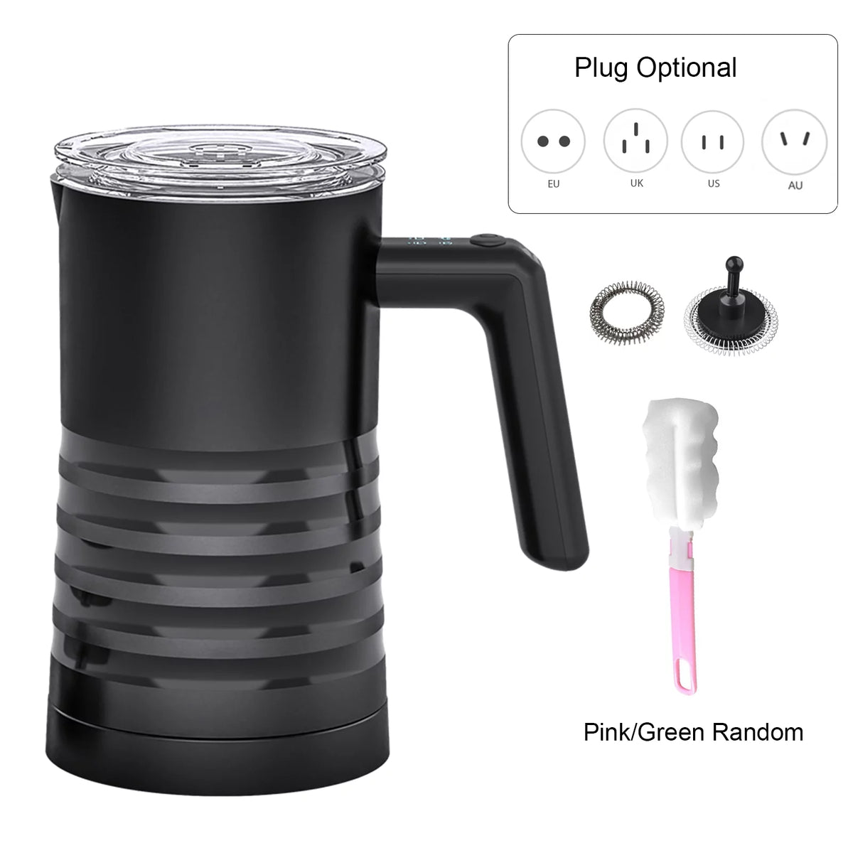 Electric Milk Frother and Steamer 4 in 1 580ml Stainless Steel L5676