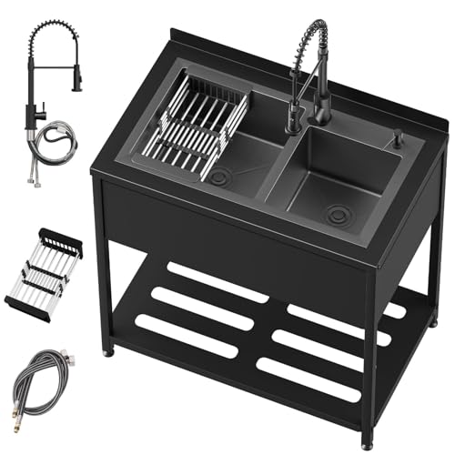 Stainless Steel Utility Sink with Faucet and Drain Kit F26288