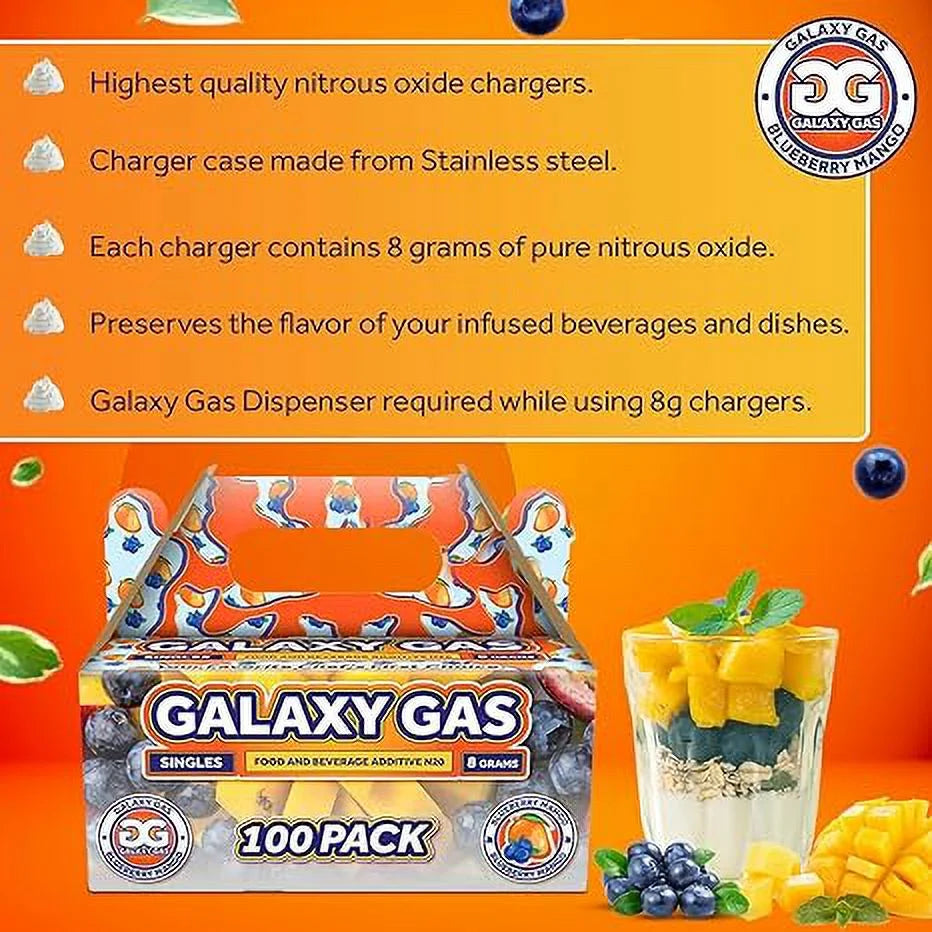 Blueberry Mango Whipped Cream Chargers, 8 Gram, 600 Counts R2223