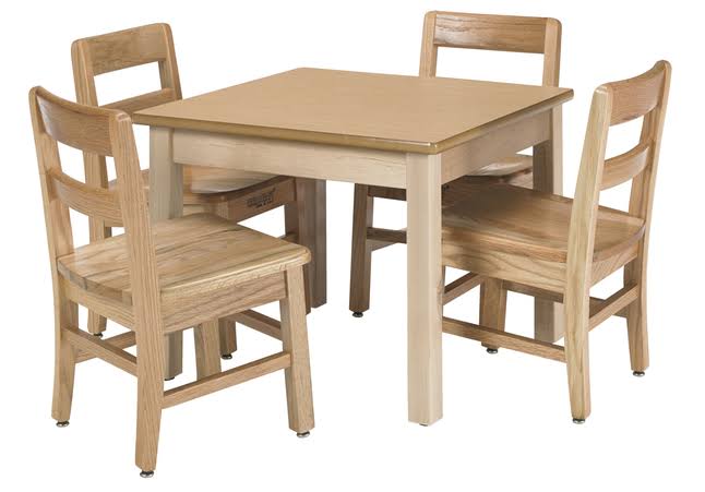 Square Laminate Top Wood Table H86290