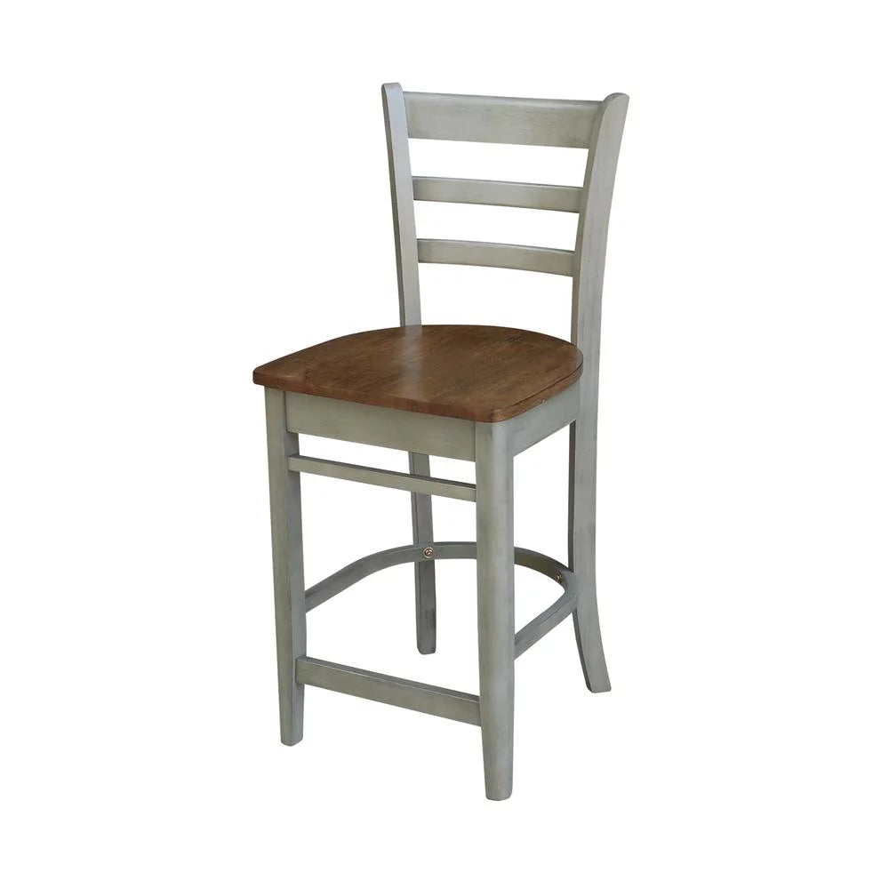 36" Round Solid Wood Extension Dining Table with 4 Counter Height Stools N603