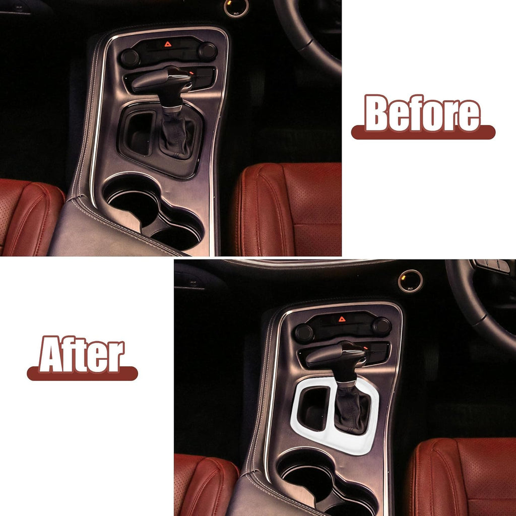 White Gear Shift Panel Cover Trim for Dodge Challenger K942649