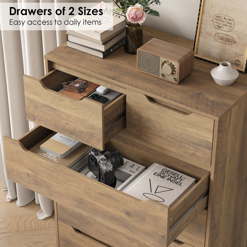 White 6 Drawer Wood Dresser Y62728