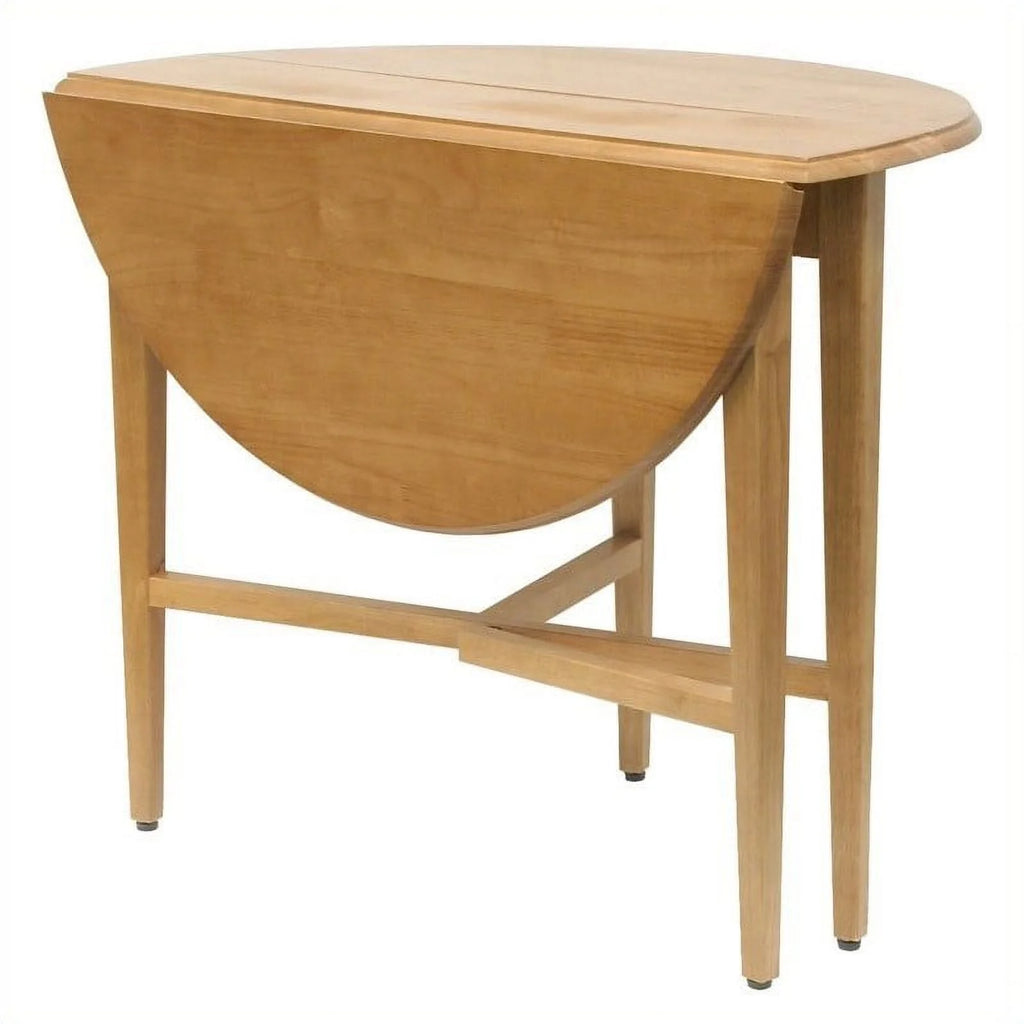 42" Round Drop Leaf Dining Table in Light Oak U272