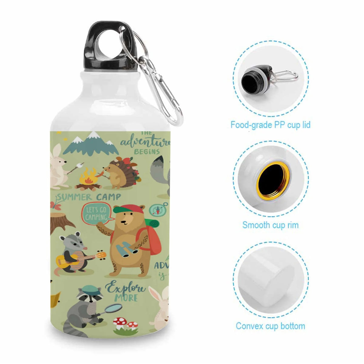 400ml Sport Aluminum Water Bottle with Twist Cap F311